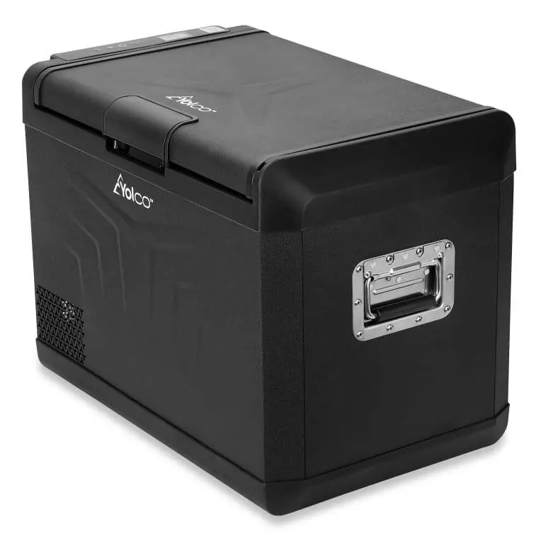 Lodówka Yolco GCX47 47l Gniazdo akumulatora Funkcja antyskroplinowa Aplikacja Bluetooth Czarny