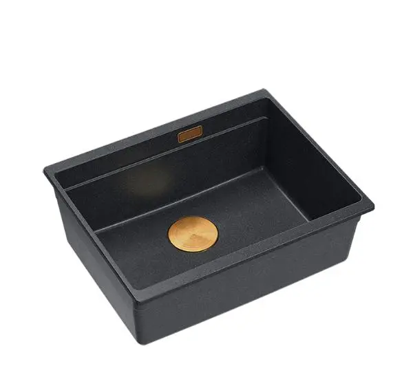 Zlewozmywaki kuchenne - Quadron LOGAN 100 HQJ6045U8_PVDC1_U Granitowy Black diamond/Miedziany