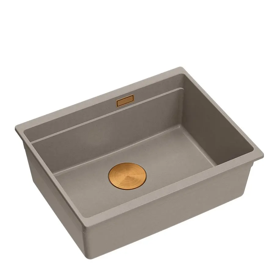 Zlewozmywak Quadron LOGAN 100 HQJ6045U4_PVDC1_U Granitowy Soft taupe/Miedziany