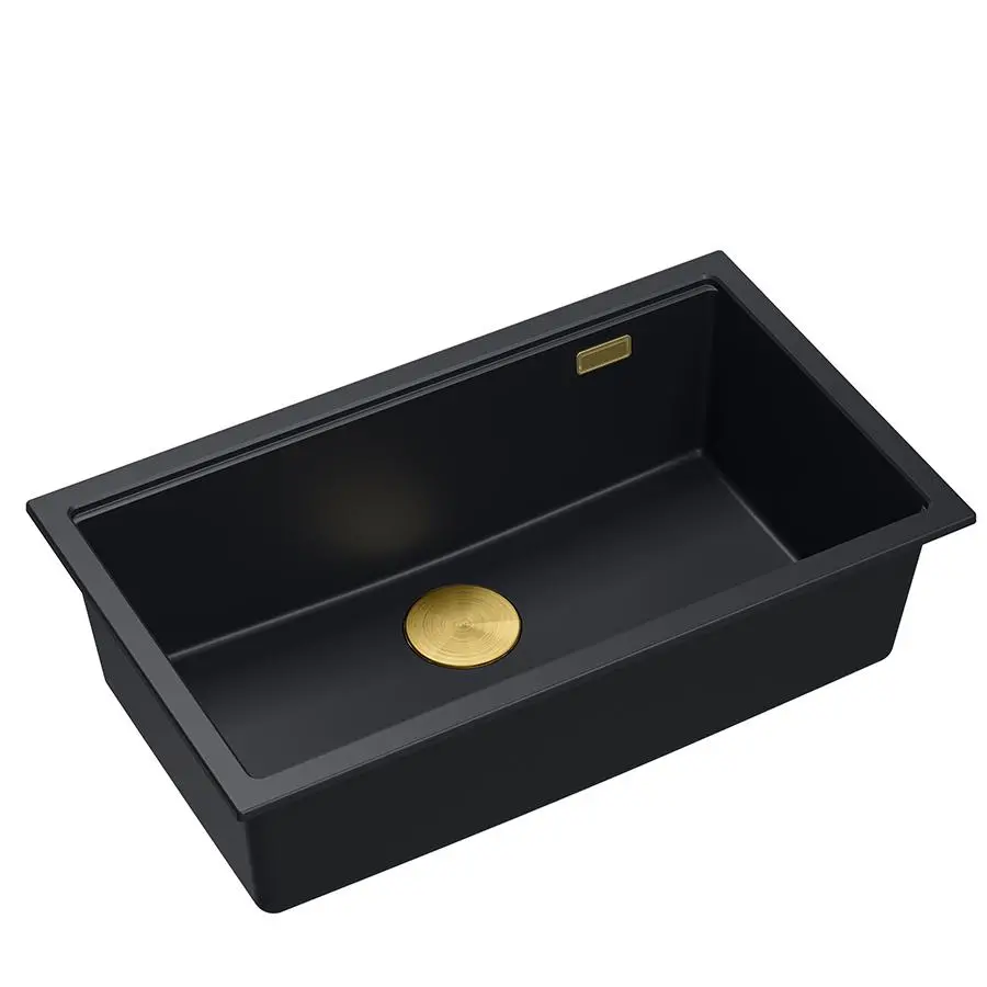 Zlewozmywak Quadron LOGAN 110 HQD7644U7_PVDG1_I Granitowy Pure carbon/Złoty