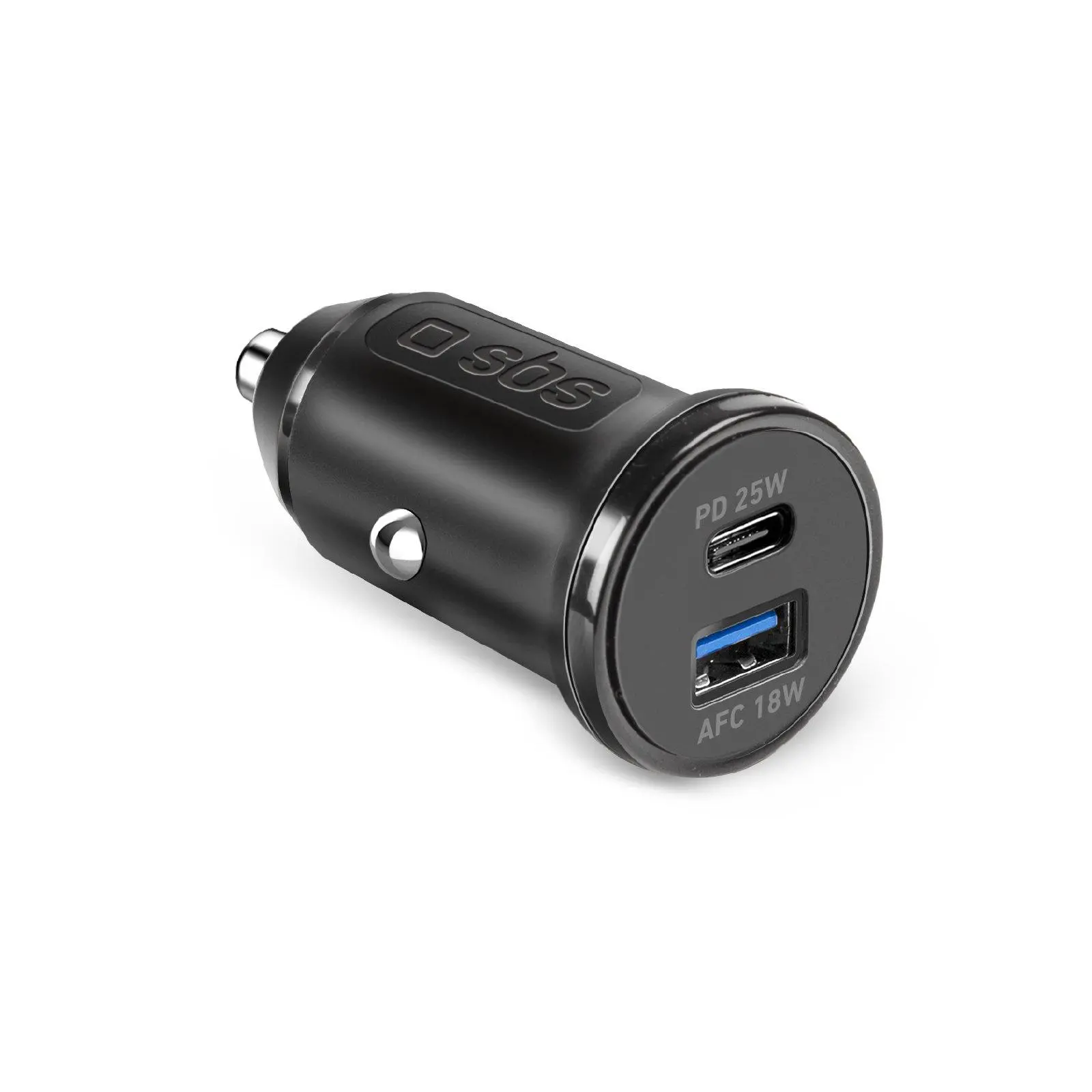 Ładowarka samochodowa SBS USB-A USB-C PD 25W Czarny