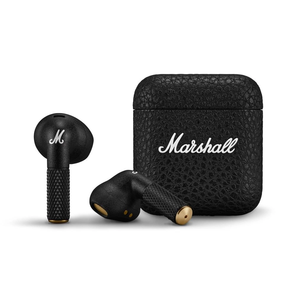 Słuchawki bezprzewodowe Marshall Minor IV Black Douszne Bluetooth 5.3 Czarny