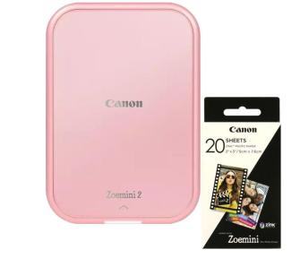 Drukarka Canon Zoemini 2 Różowy + papier ZP-2030