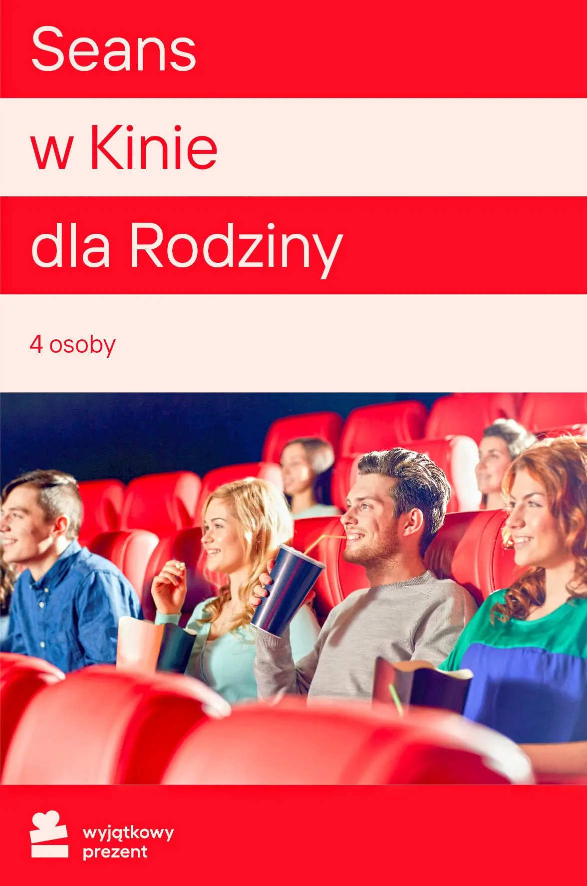 Karta Podarunkowa Seans w Kinie dla Rodziny 4 Osoby Obecnie dostępne tylko w sklepach stacjonarnych RTV EURO AGD