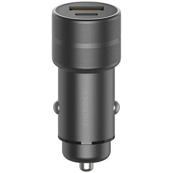 Ładowarka samochodowa Energea Alu Drive PD20 1xUSB+1xUSB-C PD-QC 3,0 38W Szary