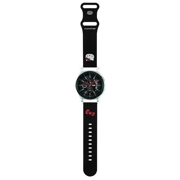 Pasek Hello Kitty Uniwersalny Silicone Kitty Head 22mm Czarny