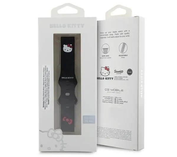 Hello Kitty Uniwersalny Silicone Kitty Head 20mm Czarny