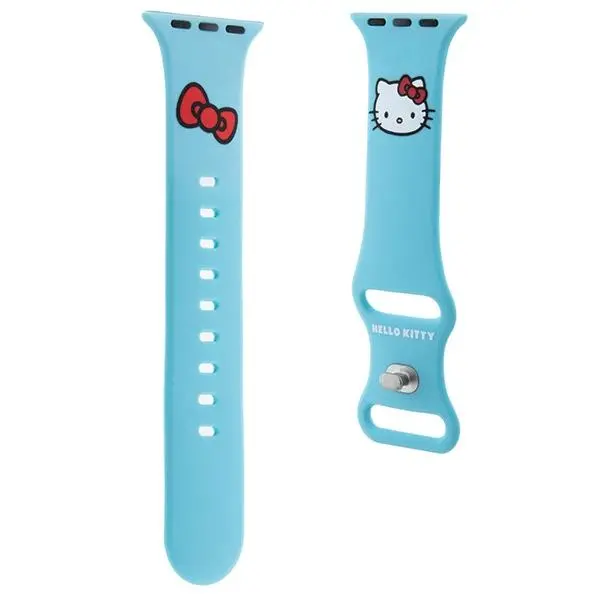 Pasek Hello Kitty do Watch 38/40/41mm strap Silicone Kitty Head Niebieski
