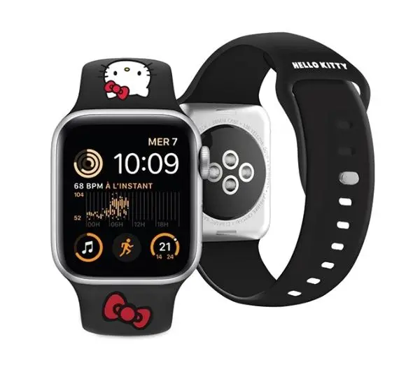 Hello Kitty do Watch 38/40/41mm strap Silicone Kitty Head Czarny