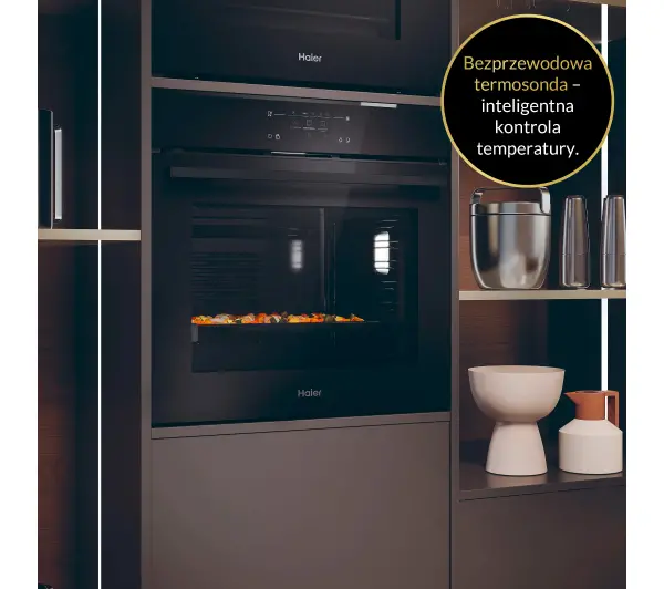 Haier ID Series 4 H6 ID48C5YTB Funkcje AI Termoobieg AirFry Termosonda Zdalne sterowanie Czarny - TRZECI -55%, ALBO 5-TY ZA 1ZŁ - Kup na Raty - RRSO 0%