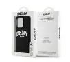 Etui DKNY Liquid Silicone White Printed Logo MagSafe do iPhone 15 Pro Czarny