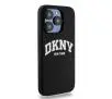 Etui DKNY Liquid Silicone White Printed Logo MagSafe do iPhone 14 Pro Czarny