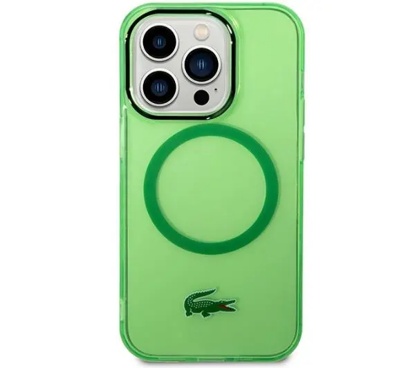 Lacoste Transparent MagSafe do iPhone 14 Pro Zielony