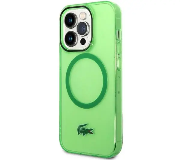 Lacoste Transparent MagSafe do iPhone 14 Pro Zielony