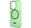 Etui Lacoste Transparent MagSafe do iPhone 14 Pro Zielony