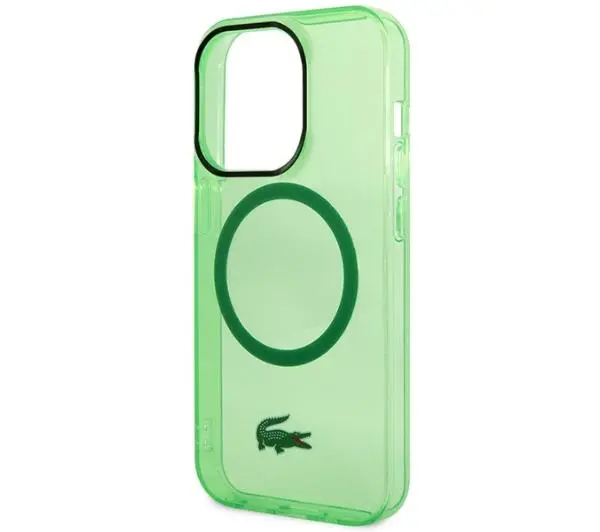 Lacoste Transparent MagSafe do iPhone 14 Pro Zielony