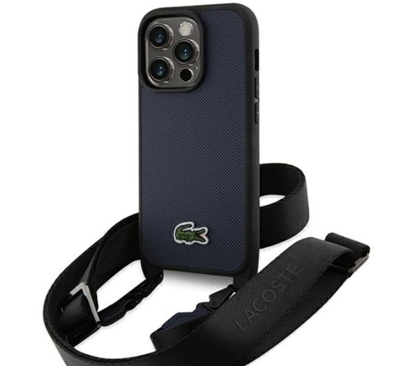 Zdjęcia - Etui Lacoste Iconic Petit Pique Crossbody do iPhone 15 Pro Granatowy 