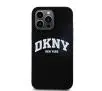 Etui DKNY Liquid Silicone White Printed Logo MagSafe do iPhone 15 Pro Max Czarny