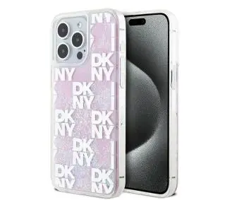 DKNY Hardcase Liquid Glitter Multilogo do iPhone 15 Pro Max Różowy