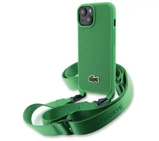 Lacoste LCHCP15SSPVCN Hardcase Iconic Petit Pique Crossbody do iPhone 15 Zielony