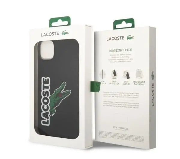 Lacoste LCHCP14MSHK Hardcase Silicone Head Crocodile do iPhone 14 Plus Czarny