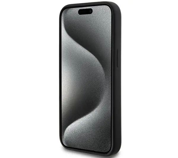 Lacoste LCHMP15SSLOK Hardcase Silicone MagSafe do iPhone 15 Czarny