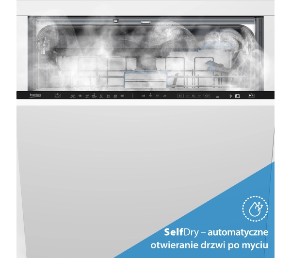 Beko bPro700 BDIN38571C 59,8cm Automatyczne otwieranie drzwi Szuflada na sztućce - TRZECI -55%, ALBO 5-TY ZA 1ZŁ - Kup na Raty - RRSO 0%