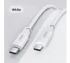 Kabel USAMS SJ567USB02 USB-C na USB-C  Fast Charging Lithe Series 100W 1,2m Biały