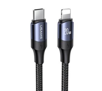 Kabel USAMS U71 USB-C do Lightning 20W PD Fast Charge SJ521USB01 1,2m Czarny