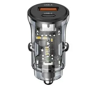 USAMS C32 1xUSB+1xUSB-C Fast Charge 30W Czarny