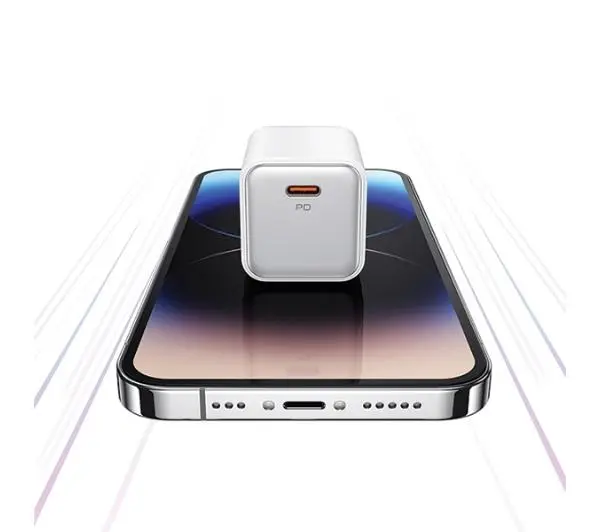 USAMS CC186TC02 1x USB-C PD3.0 Fast Charging X-ron Series 30W Biały