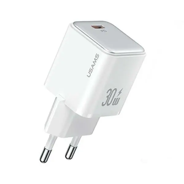 Ładowarka sieciowa USAMS CC186TC02 1x USB-C PD3.0 Fast Charging X-ron Series 30W Biały