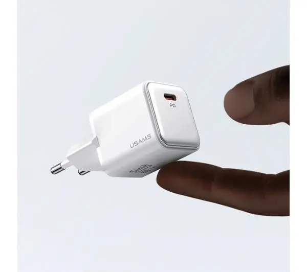 USAMS CC186TC02 1x USB-C PD3.0 Fast Charging X-ron Series 30W Biały