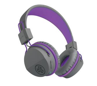 Słuchawki bezprzewodowe JLab Jbuddies Studio Wireless Nauszne Dla dzieci Bluetooth Szaro-fioletowy