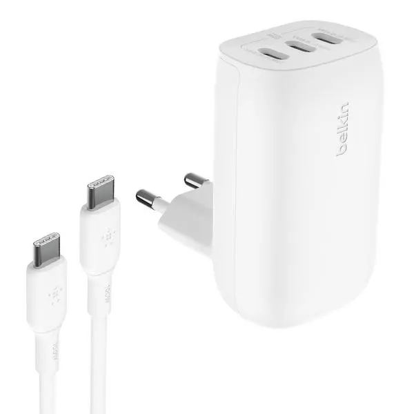 Ładowarka sieciowa Belkin 3x USB-C PowerDelivery 3.1 67W + kabel USB-C