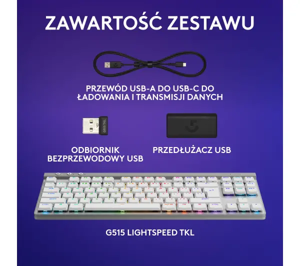 Logitech G515 LIGHTSPEED TKL Biały - Kup na Raty - RRSO 0%