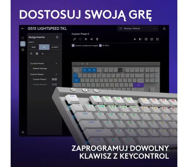 Logitech G515 LIGHTSPEED TKL Biały - Kup na Raty - RRSO 0%