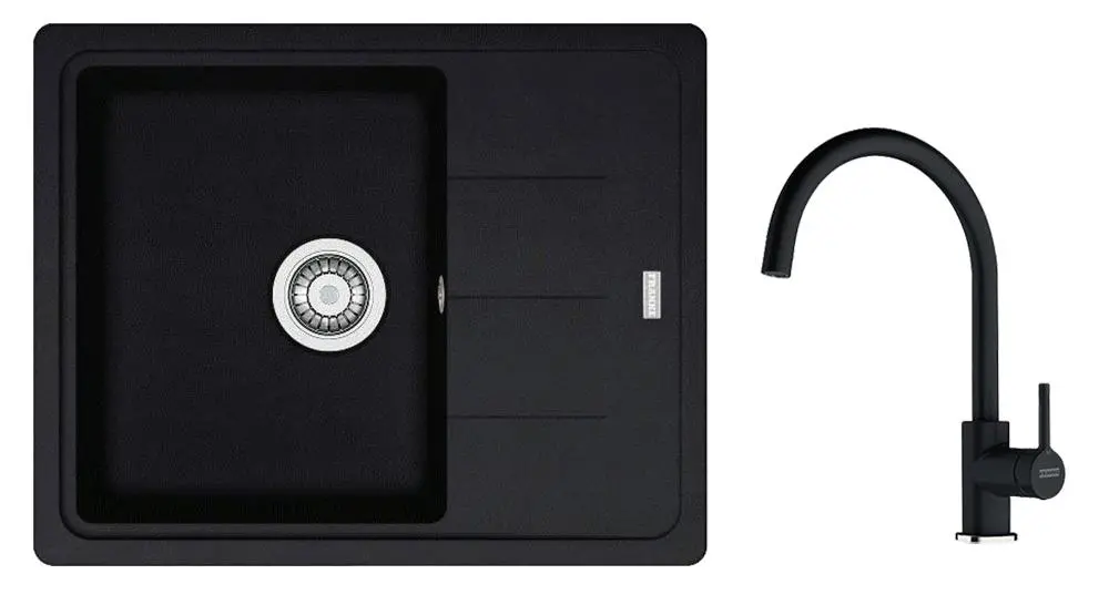 Zlewozmywak Franke Basis BFG 611-62 Onyx + bateria Lina XL Onyx