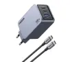 Ładowarka sieciowa UGREEN 25874 Nexode Pro 100W GaN USB + 2x USB-C Szary