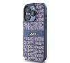 Etui DKNY Hardcase Leather Mono Stripe & Metal Logo iPhone 15 Pro NiebieskI