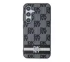 Etui DKNY Leather Checkered Mono Pattern & Printed Stripes do Samsung Galaxy S24 Ultra Czarny