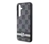 Etui DKNY Leather Checkered Mono Pattern & Printed Stripes do Samsung Galaxy S24 Ultra Czarny