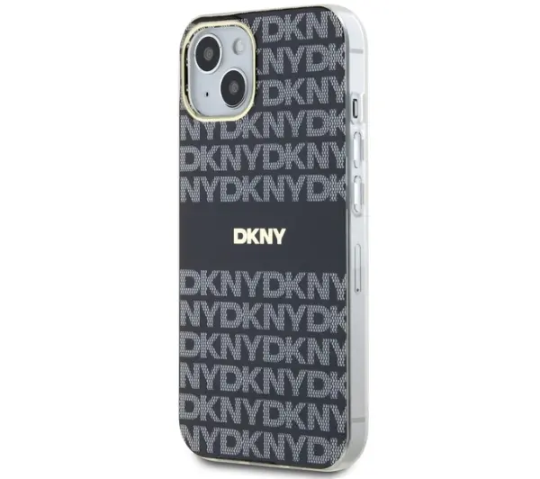 DKNY IML Mono & Stripe MagSafe do iPhone 14 Czarny