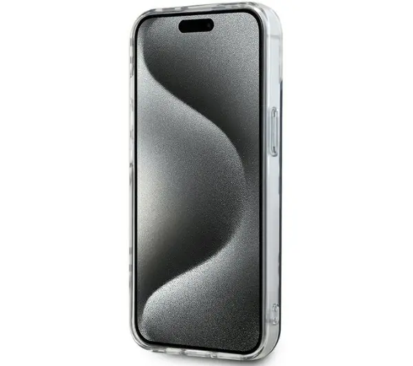 DKNY IML Checkered Mono Pattern do iPhone 15 Plus Czarny