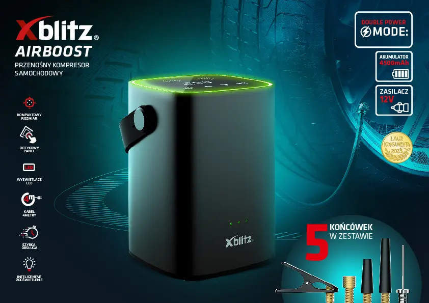 Kompresor samochodowy Xblitz Airboost