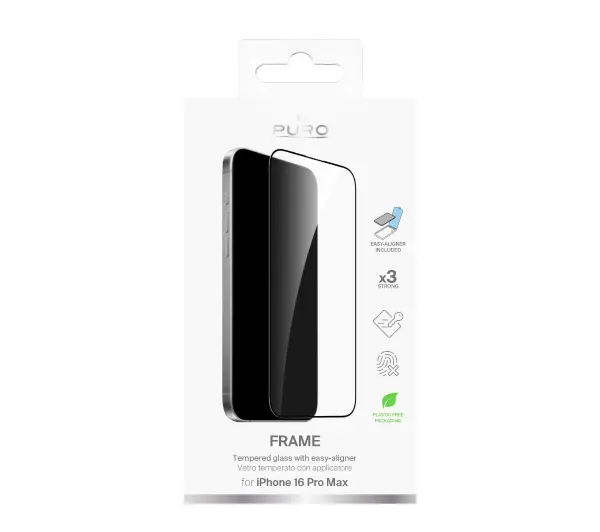 Puro Frame Tempered do iPhone 16 Pro Max
