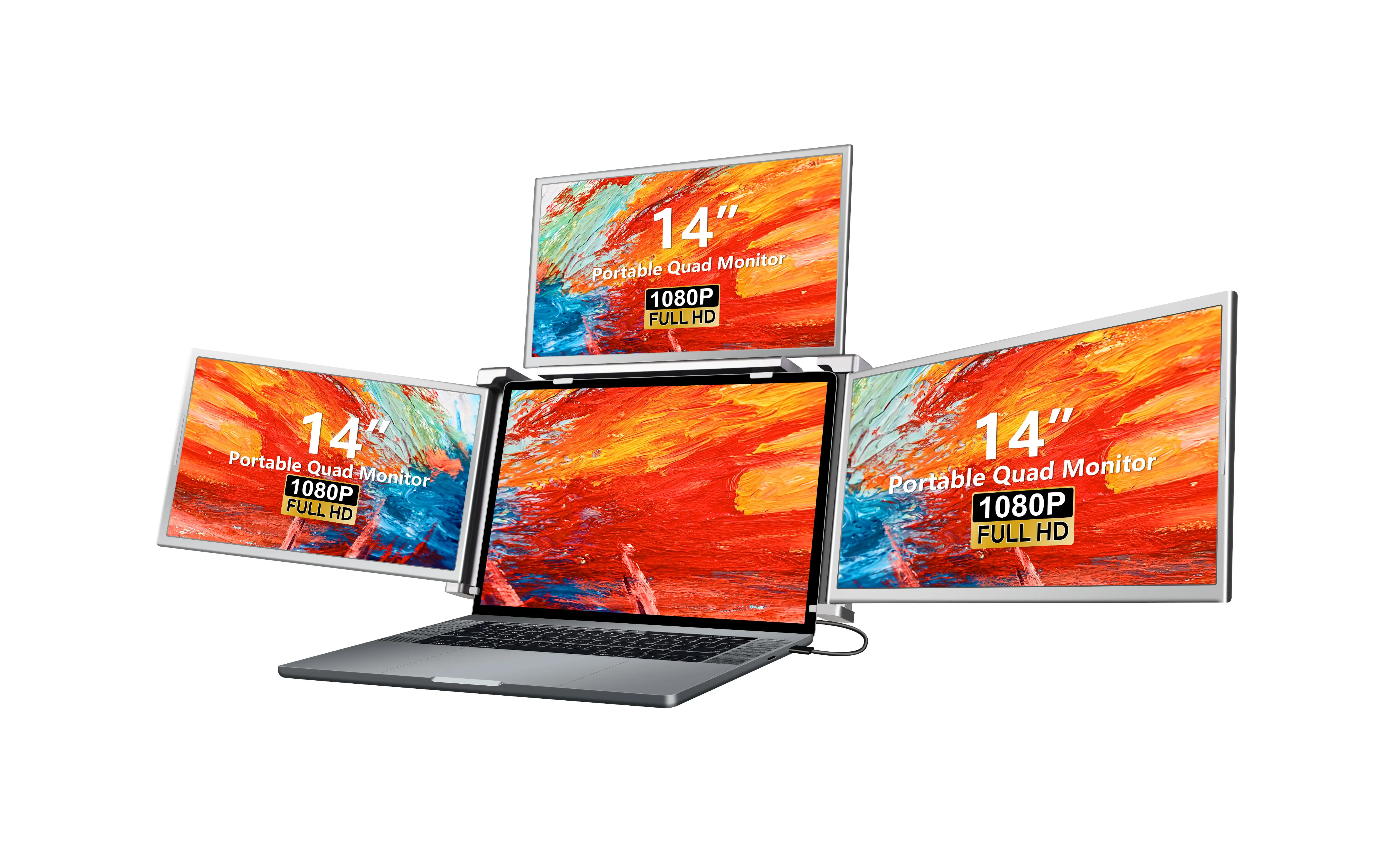 Monitor Extralink Triple Screen S680 14" Full HD IPS do laptopa