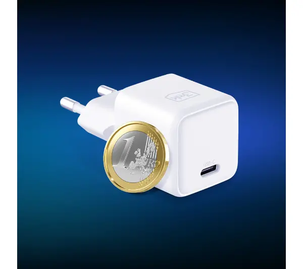 3mk Hyper Charger PD 25W + kabel USB-C/C Biały