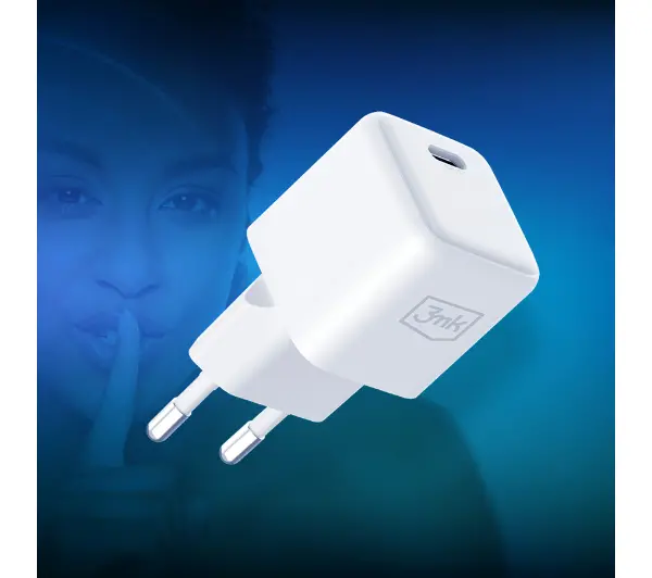 3mk Hyper Charger PD 25W + kabel USB-C/C Biały