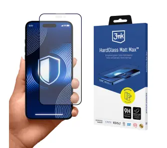 Szkło hartowane 3mk HardGlass Matt Max do iPhone 15 Pro